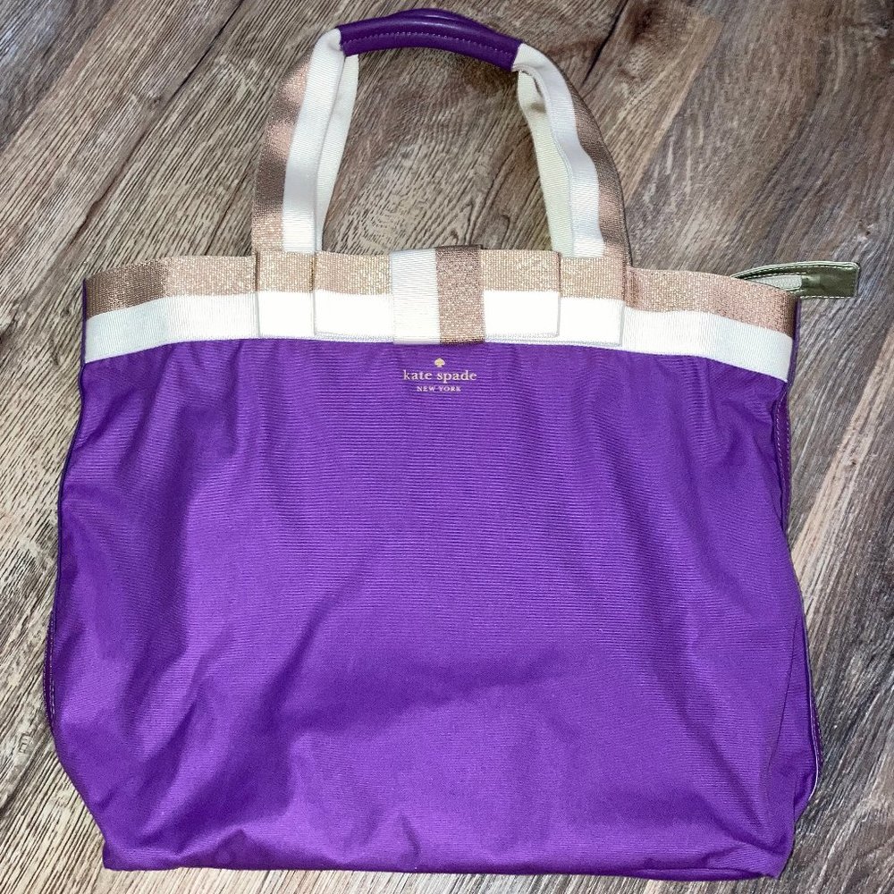 Kate Spade Purple Barrow Street Bon Shopper Tote